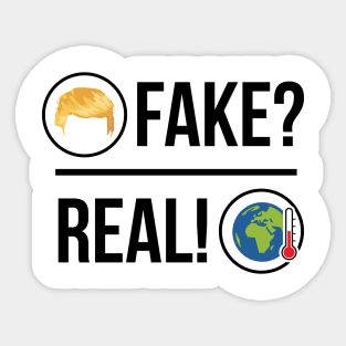 Trump's Hair vs Climate Change Sticker